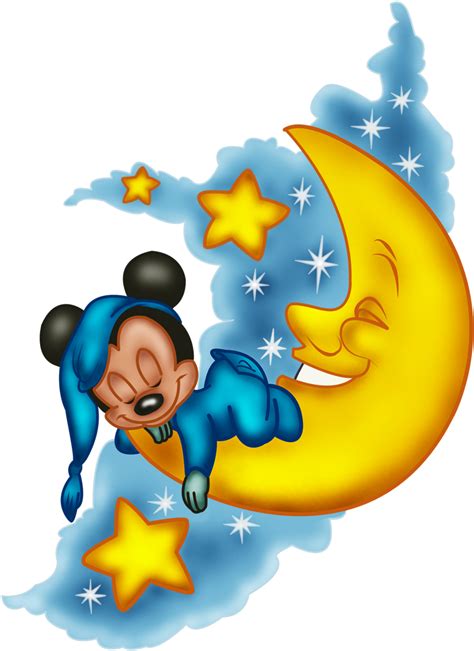 Dreams Clipart Good Night Baby Mickey Mouse Sleeping Png Download