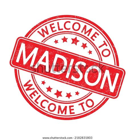 Bienvenido A Madison Impresión De Un Vector De Stock Libre De