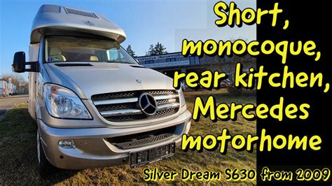 Short Rear Kitchen Mercedes Monocoque Motorhome Silver Dream S630