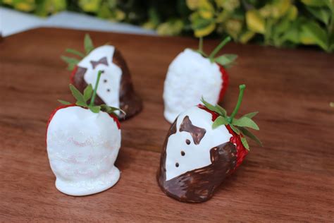 Bride And Groom Chocolate Covered Strawberries Just Dough It