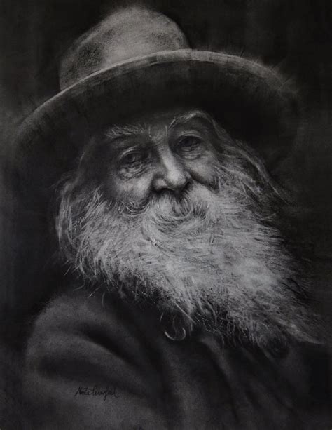 Walt Whitman 14x18 Charcoal On Paper Marta Crawford Art Pencil Pencil