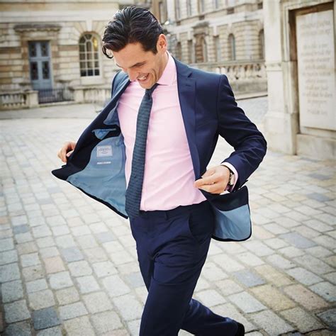 Mens Pink Shirt With Navy Suit Navy Suit Pink Shirt Blue Suit Outfit