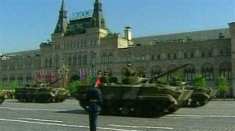russia flexes muscle at v day parade