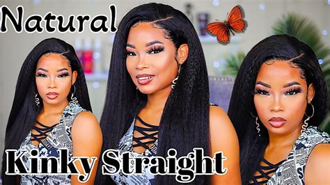 how to easily install kinky straight lace wig feat tinashe hair youtube