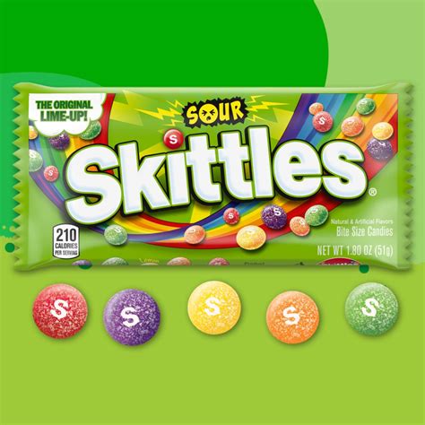 Skittles Sour Candy Single Pack 18 Oz Skittles
