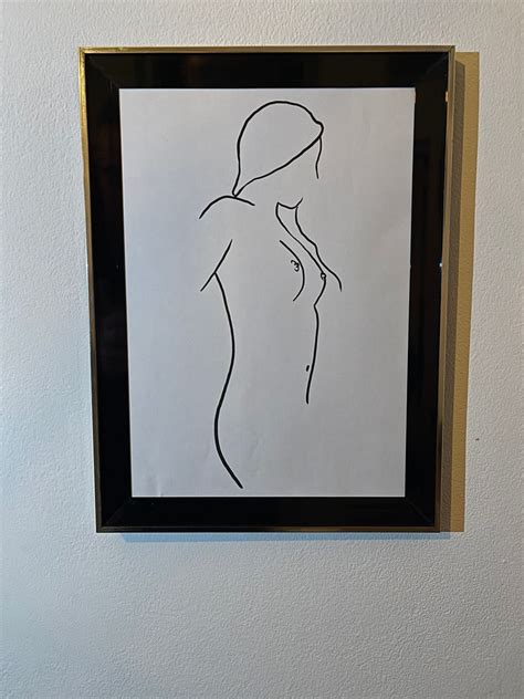 A Line Art Erotic Nude Woman Naked Sexy Etsy Israel