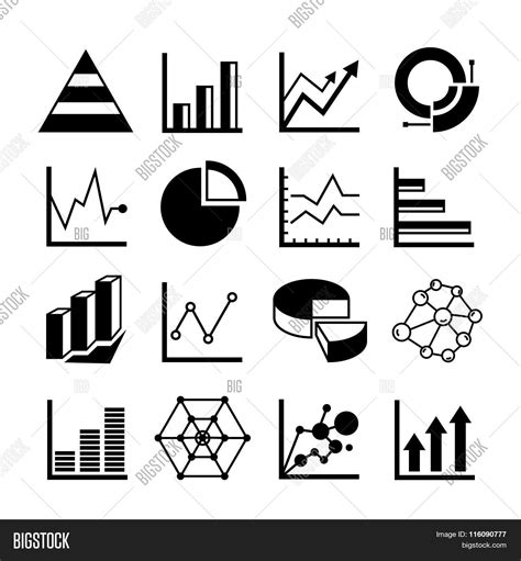 Graph Chart Icons Vector And Photo Free Trial Bigstock