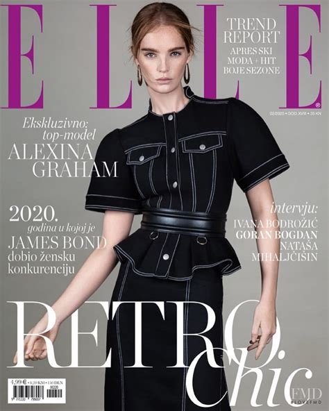 Cover Of Elle Croatia With Alexina Graham February 2020 Id54470