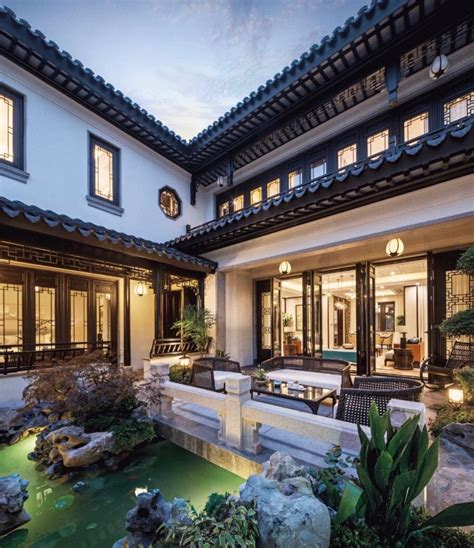 Chinese Chinese Courtyard House Arch Design Chinese Villa