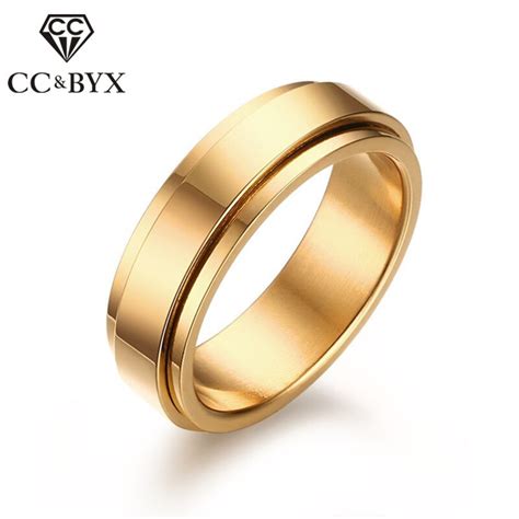 Cc Stainless Steel Couple Rings For Men And Women Lovers Jewelry