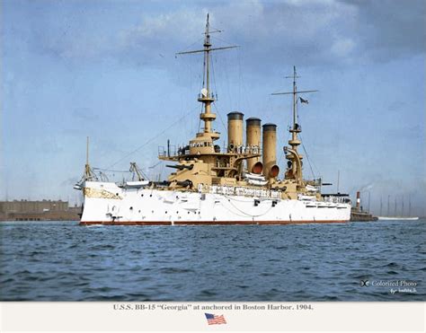 Amazing Colorized Images Of 1900s Steam Warships 10 Photos Guns