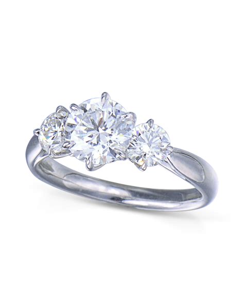 Three Stone Round Diamond Engagement Ring Turgeon Raine
