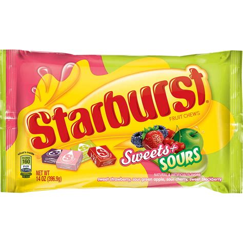 Starburst Sweets And Sours Fruit Chews Candy 14 Oz