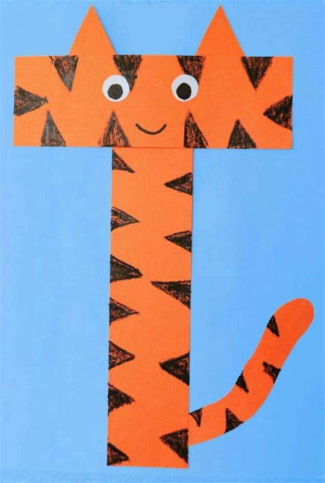T Is For Tiger Preschool Letter Crafts Letter T Crafts Letter A Crafts