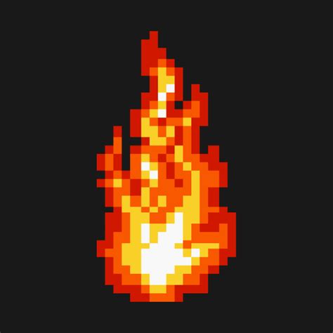 Pixel Element Fire Pixel T Shirt Teepublic