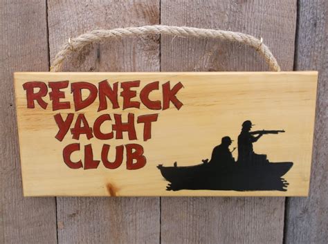 Redneck Yacht Club Wooden Camp Sign Weatherproof Cabin