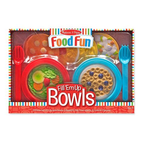 Melissa And Doug Create A Meal Fill Em Up Bowls In 2021 Play Food