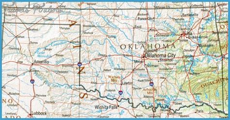 Oklahoma Map Travelsfinderscom
