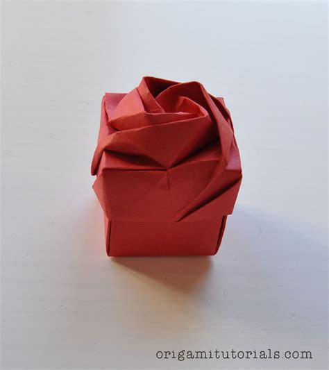 Origami Rose Box Origami Tutorials Origami Rose Box Origami Rose