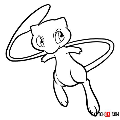 How To Draw Mew Pokemon Sketchok Easy Drawing Guides Pdmrea