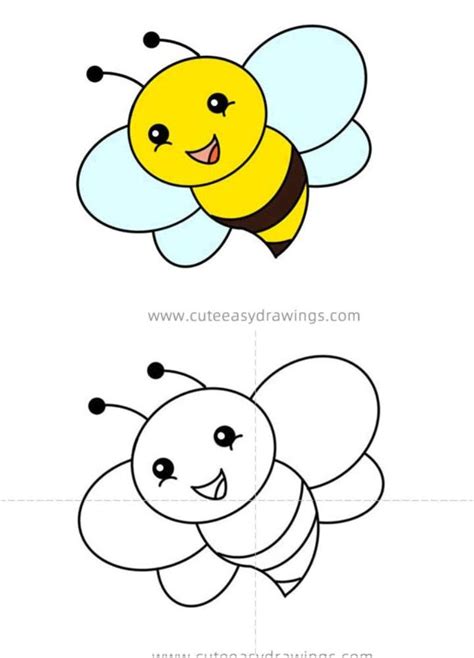 25 Cute Bee Drawing Ideas How To Draw A Bee Blitsy