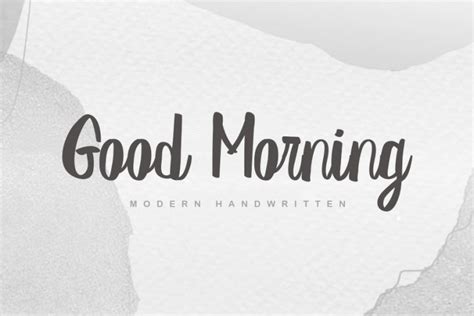 Good Morning Font Free Download Freefontdl