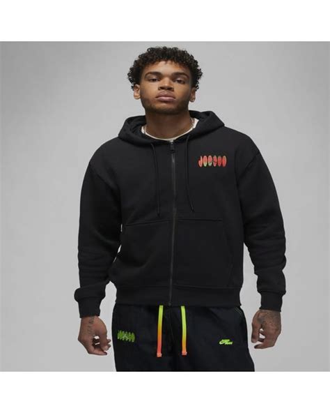 Nike Jordan Flight Mvp Full Zip Hoodie In Black For Men Lyst Uk