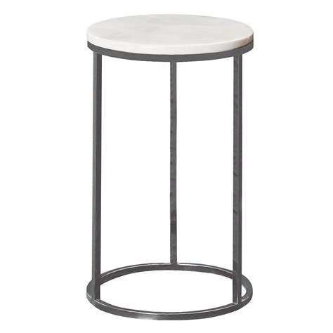 Discover handcrafted pieces created with luxury materials such as wood, glass, gold and brass. Whitney Marble Top Metal Round Side Table, Small