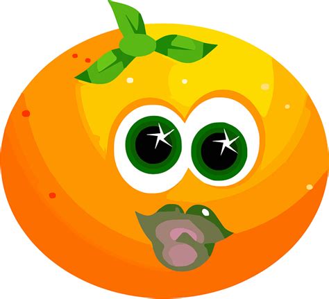 Fruit Face Orange Free Vector Graphic On Pixabay