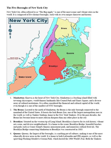 The Five Boroughs Of New York City Pdf New York City Queens