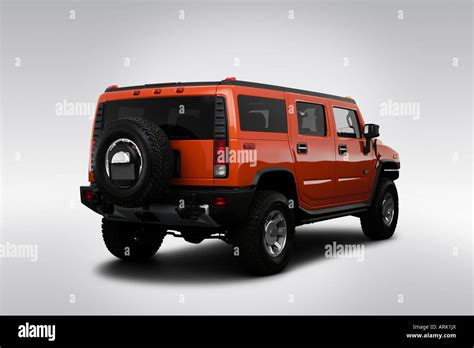 2008 Hummer H2 In Orange Rear Angle View Stock Photo Alamy