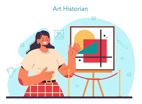 Premium Vector History Of Art Historian Specializing On Arts