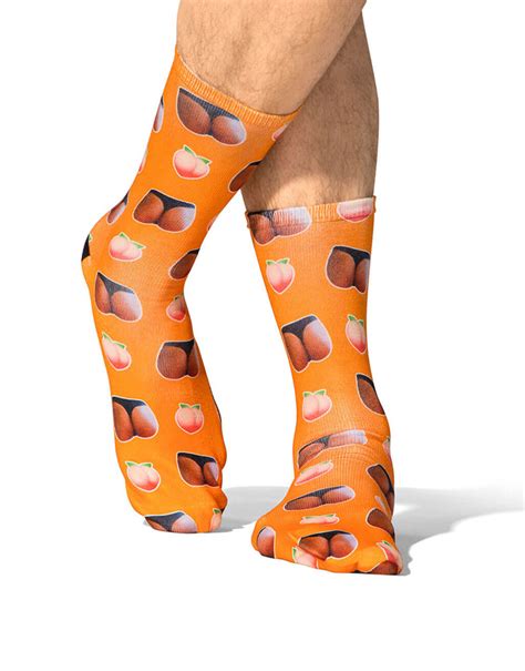 Custom Printed Booty Socks Personalised Bum Socks Super Socks