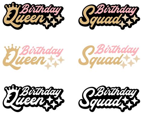 Birthday Queen Svg Birthday Squad Svg Birthday Girl Svg For Etsy
