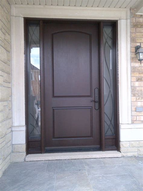 Beautiful Oversize Fiberglass Entry Door With Custom Wrought Iron