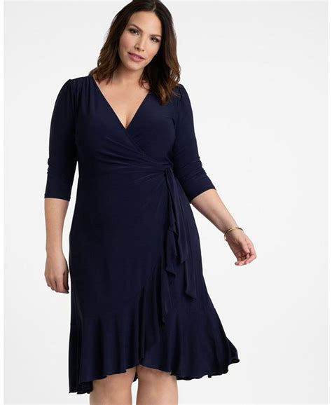 Kiyonna Womens Plus Size Whimsy Wrap Dress And Reviews Dresses Plus