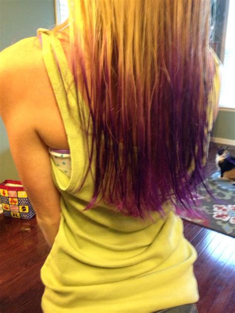 Dyed The Tips Of My Hair Purple Hair Purple Hair Hair Styles
