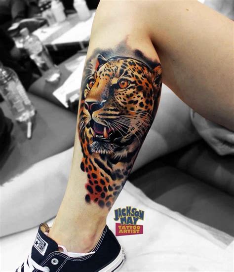 Leopards only interact with each other during the mating season or when a mother is raising her cubs. Leopard Head Tattoo | Best Tattoo Ideas Gallery
