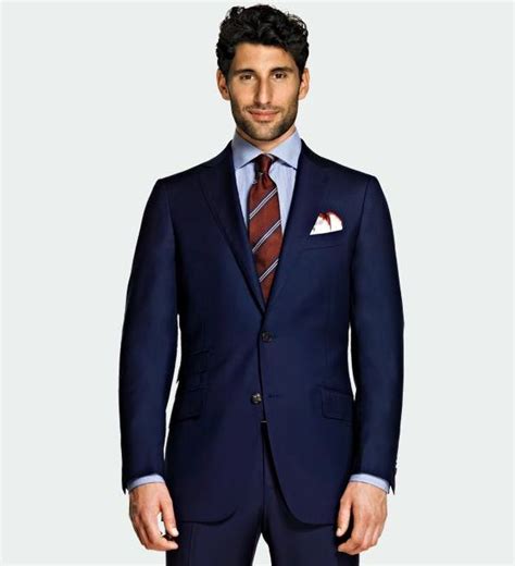 Navy Blue Suit Red Tieavoid Exactly Matching Your Tie Pocket Square