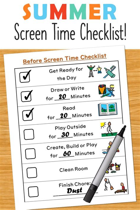 This Printable Pdf Download Provides Two Before Screen Time Checklists