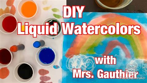 Diy Mix Your Own Liquid Watercolor Paint Using Food Coloring Youtube