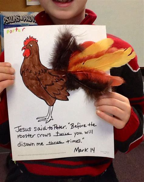 Easy Rooster Craft For The Story Of Peters Denial Of Jesus