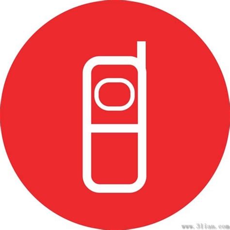 Red Background Phone Icon Vector Free Vector In Adobe Illustrator Ai