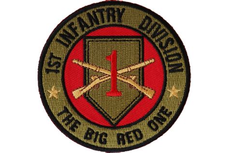 Militaria Us Army 1st Infantry Division Danger Brigade Big Red One Acu Iraq Oif Patch Ce