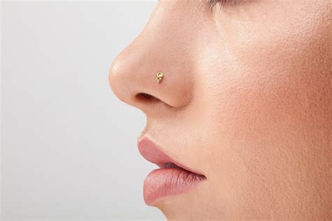 Small Nose Stud Gold Small 22k Gold Nose Stud Dainty Nose Etsy