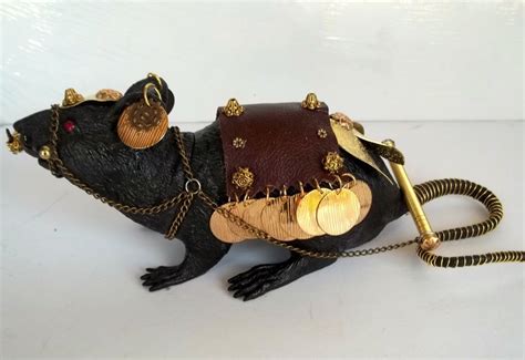 Steampunk Pet Rat Collectible Animal Art Gothic Nightmare Pet Rats