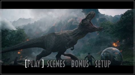 Jurassic World Fallen Kingdom 2018 DVD Menus