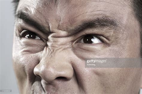 Stock Photo Extreme Close Up On Angry Mans Face Human Reference