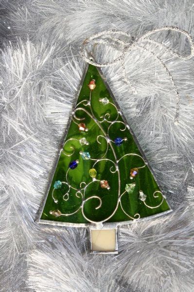 20 Small Glass Christmas Tree With Ornaments