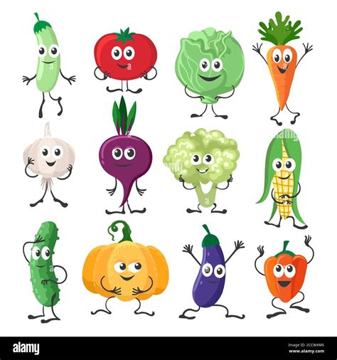 Vegetables Characters Set Stock Vector Image And Art Alamy